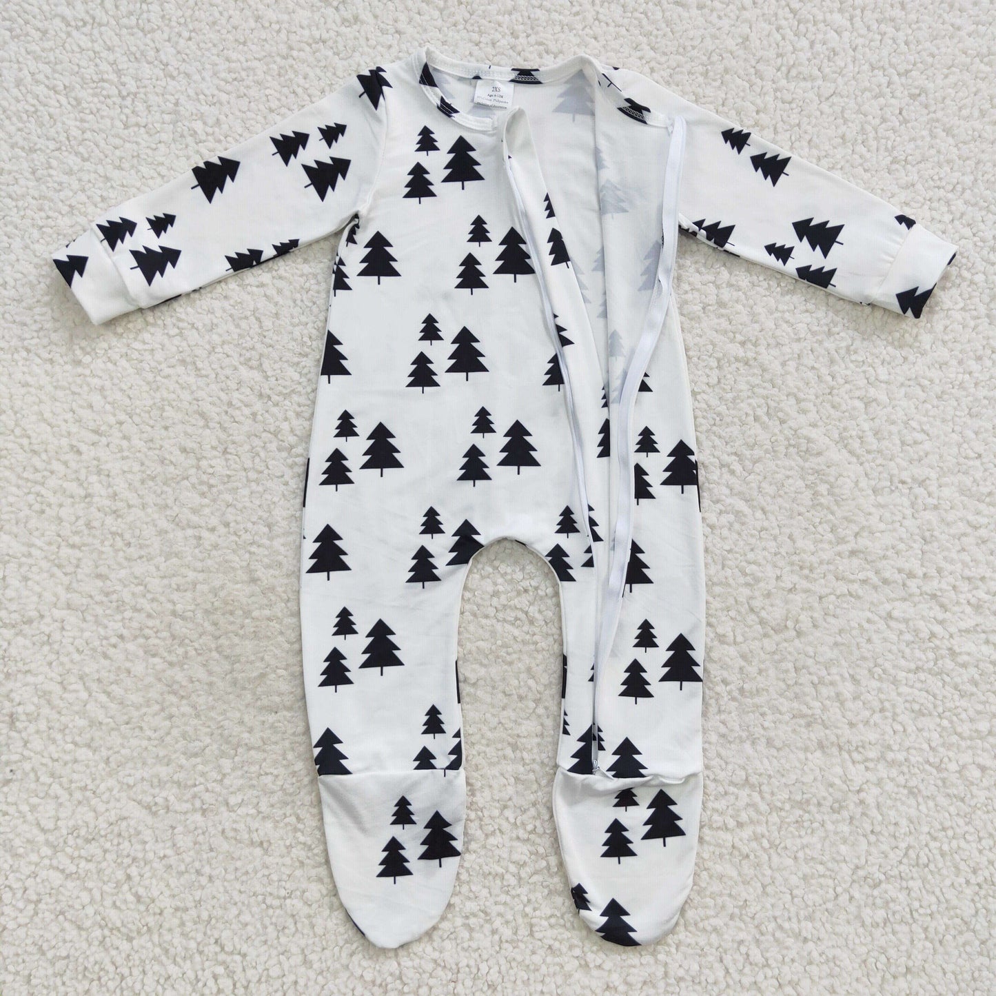 Christmas tree zip romper