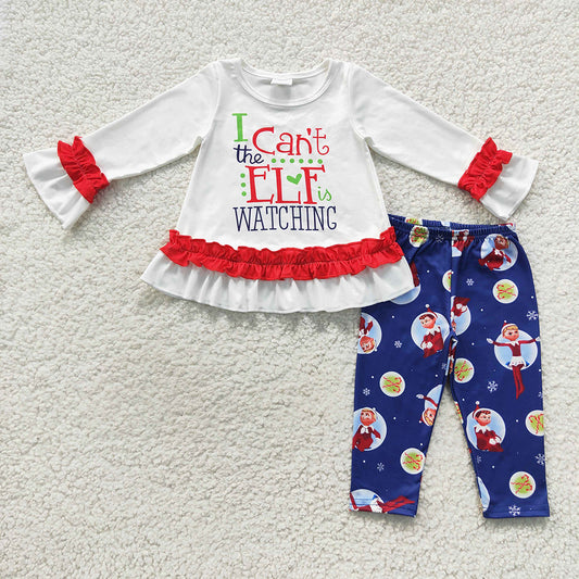 Girls Christmas design clothes set