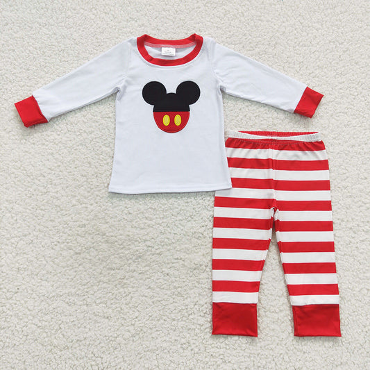 baby boy Embroidery cartoon  pajama set kids sleepwear