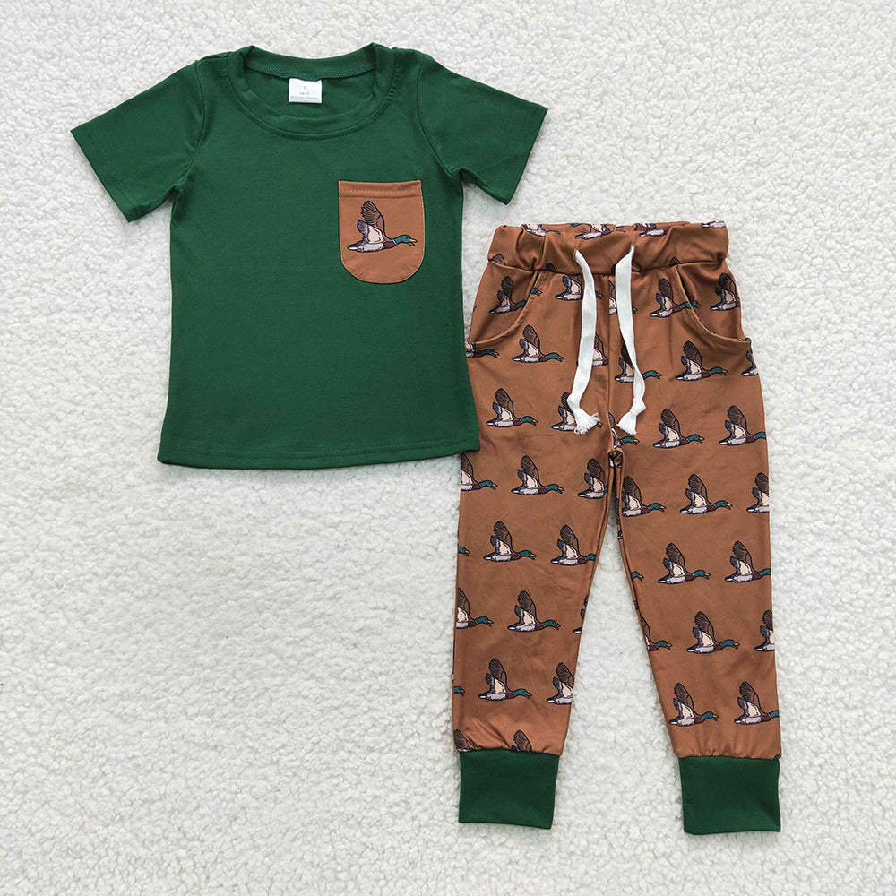 boy short sleeve mallard clothes set