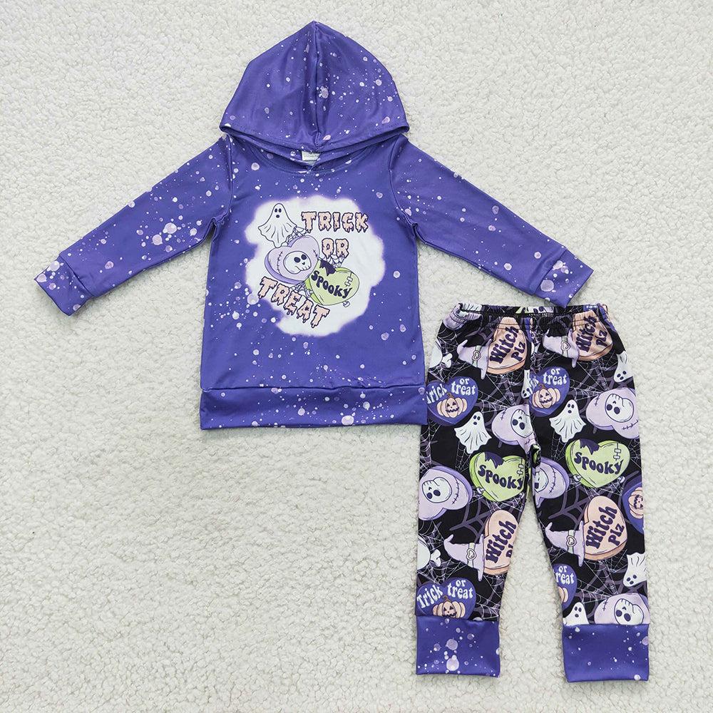 baby trick or treat boy long sleeve Halloween hoodie set