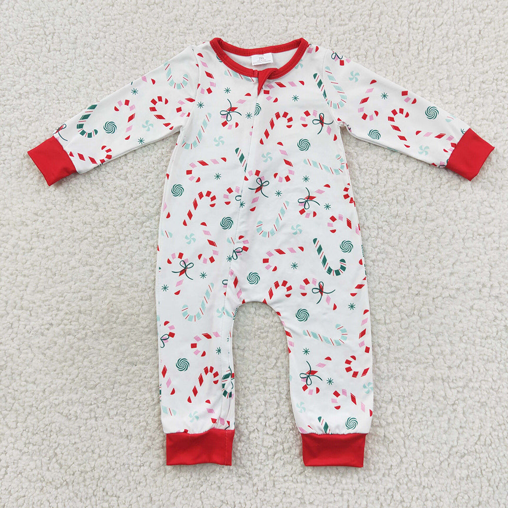 boy Christmas long sleeve romper