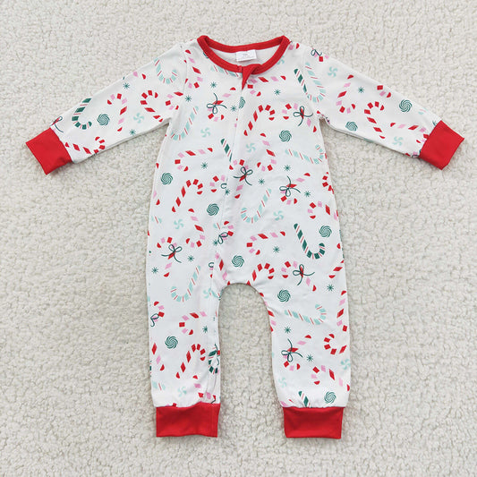 boy Christmas long sleeve romper