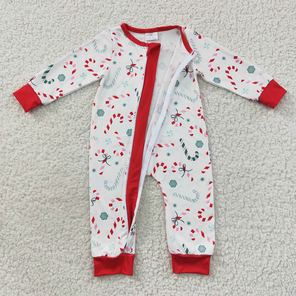 boy Christmas long sleeve romper