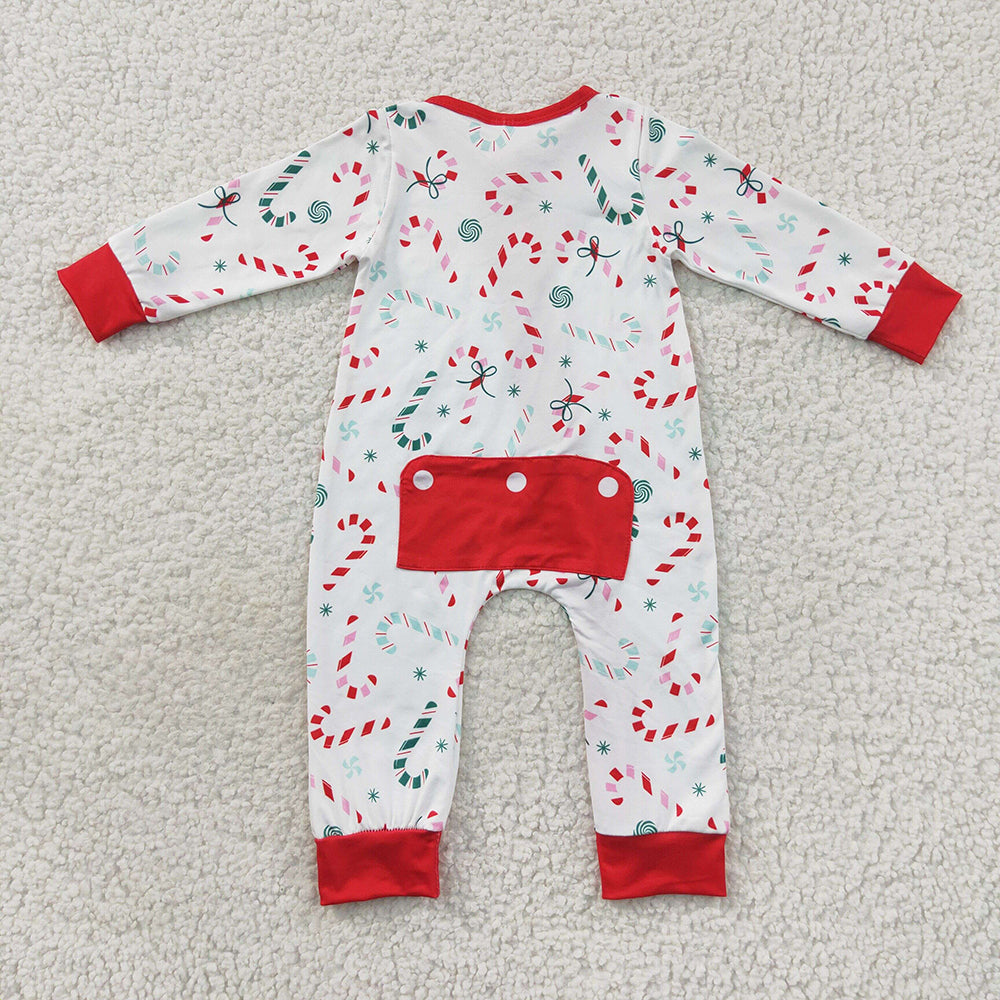 boy Christmas long sleeve romper