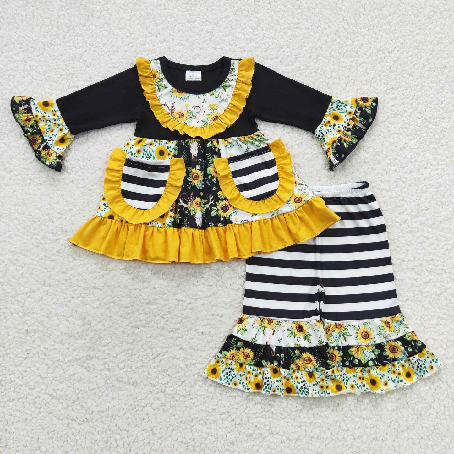 baby girls sunflower style outfit