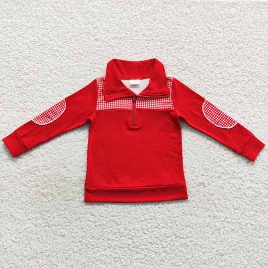 red long sleeve pullover baby clothes