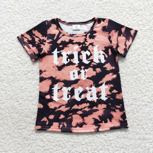 trick or treat short sleeve Halloween t-shirt top