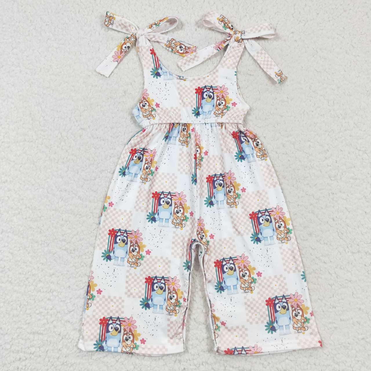 Cartoon blue dog jumpsuit overall