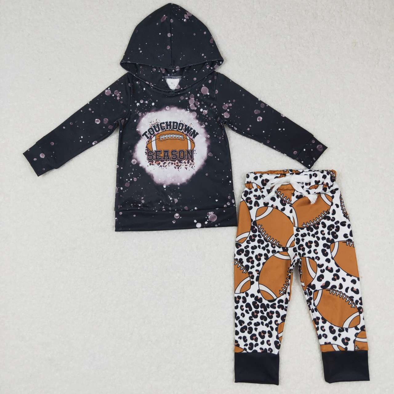 baby boy long sleeve football hoodie set