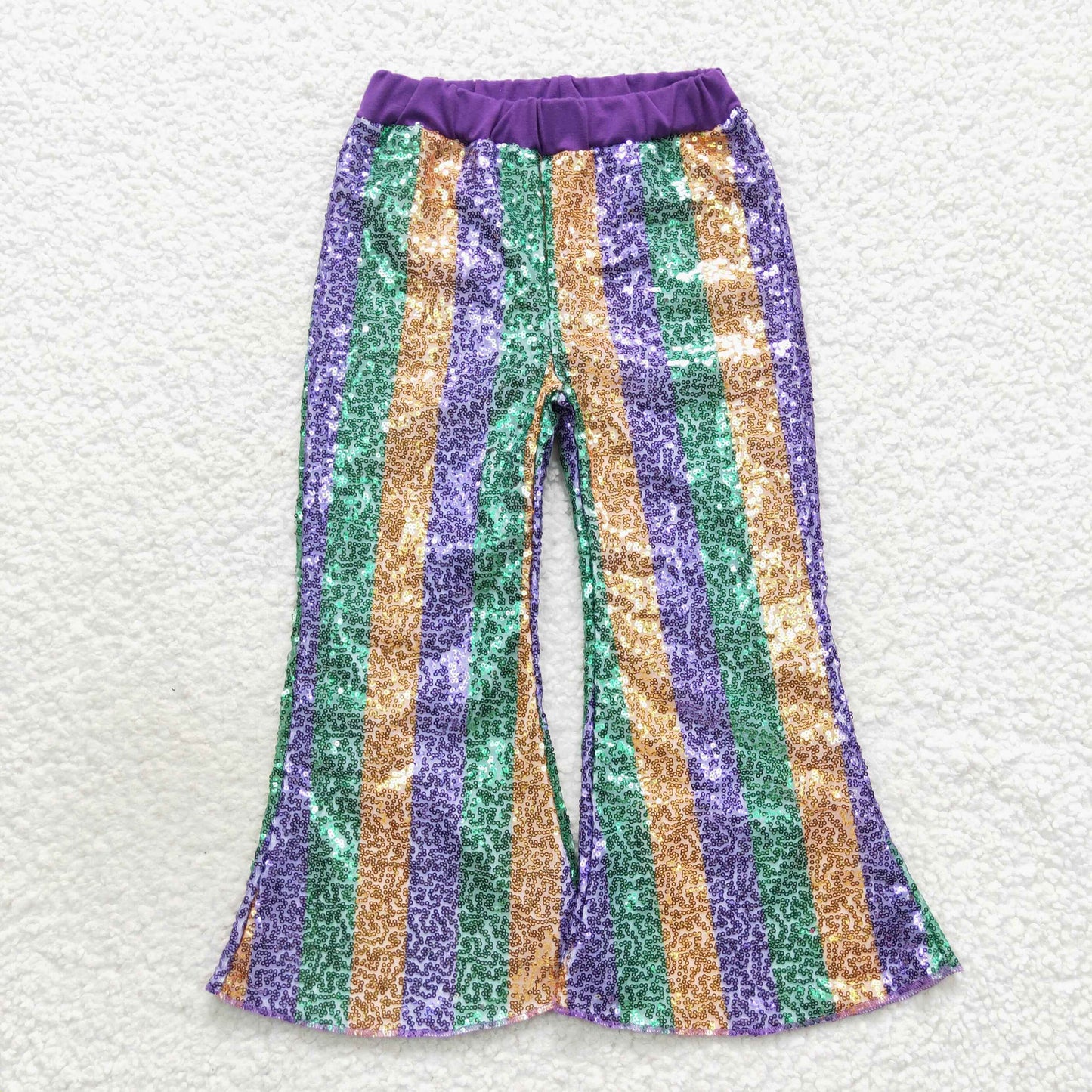 Mardi Gras sequins bell bottoms pants