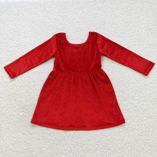 Christmas red velvet dress