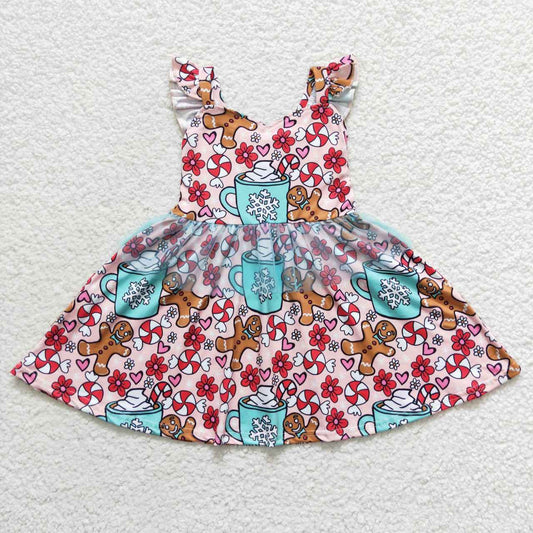 Christmas gingerbread candy tulle ruffle dress