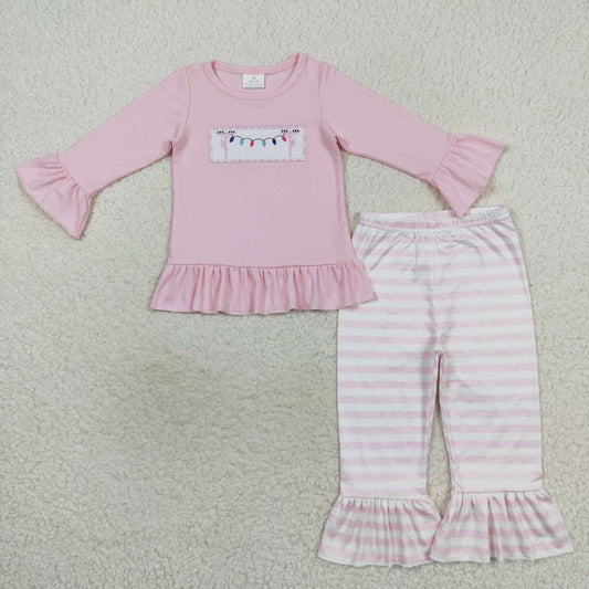 Christmas light baby girls clothes set