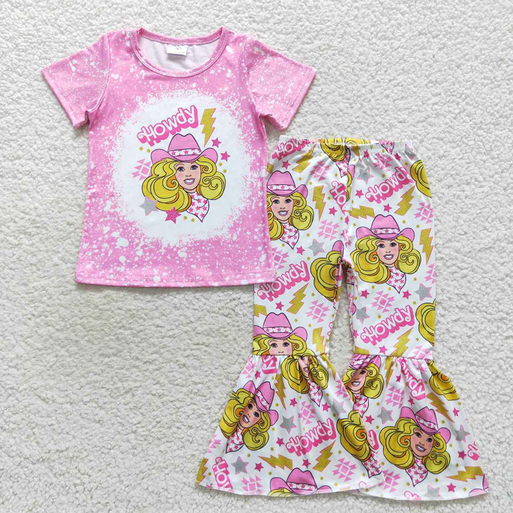 Howdy doll print boutique clothes set