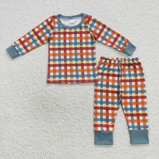 baby boy spring fall plaid clothes set