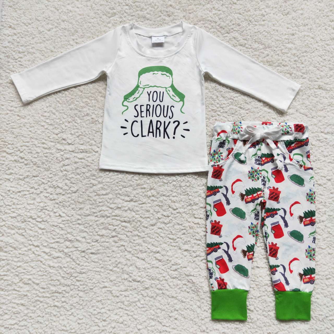 baby boy Christmas milk silk outfit