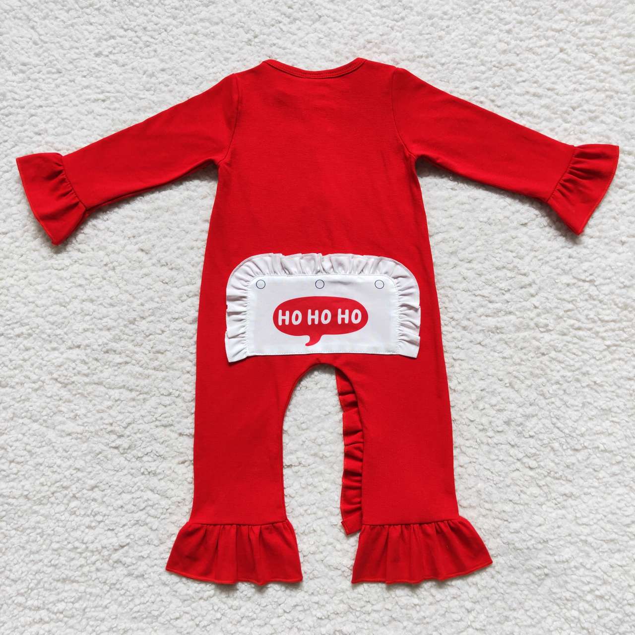 Girls Christmas Santa Claus zip romper