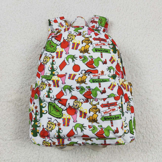 Christmas green face backpack kids mini bag