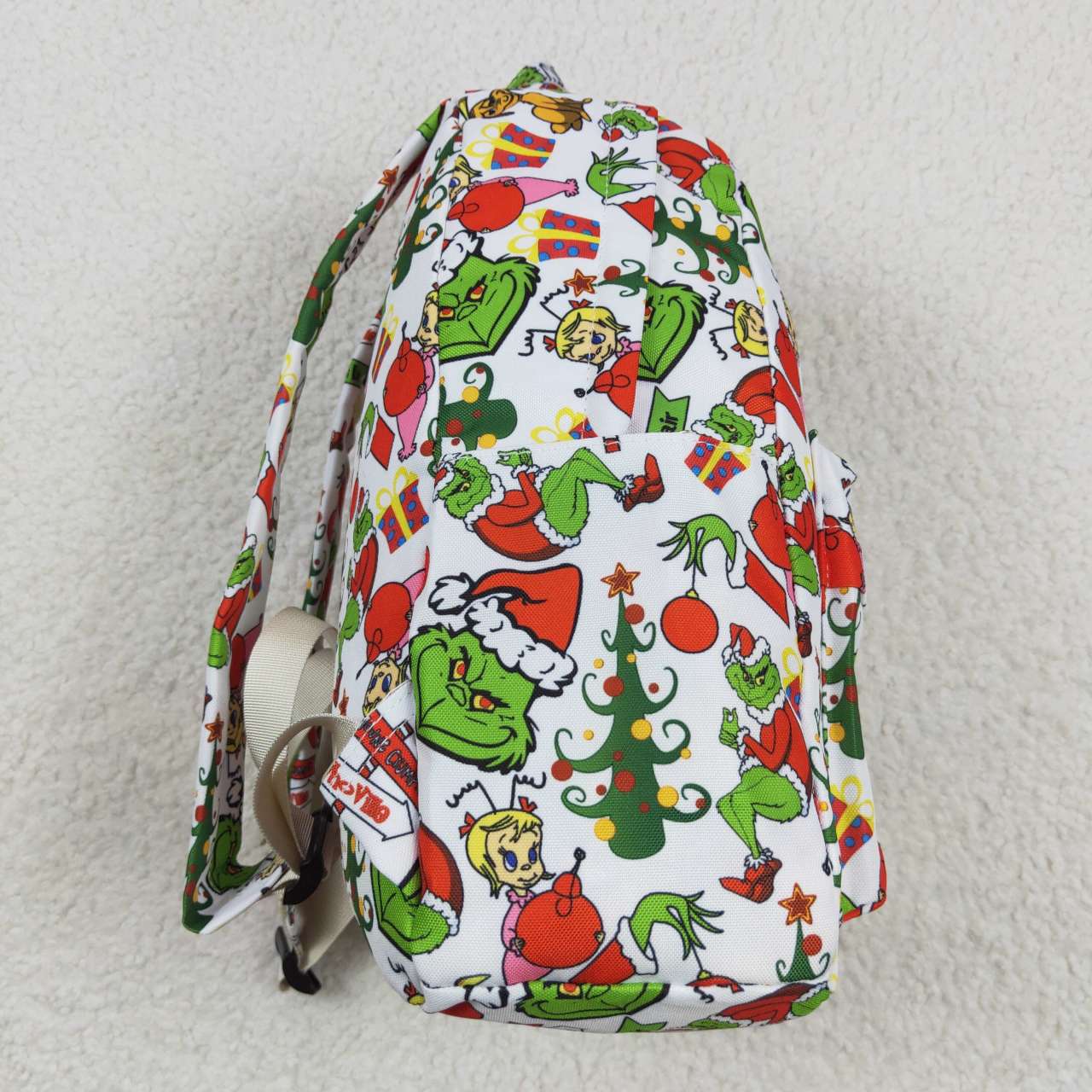 Christmas green face backpack kids mini bag