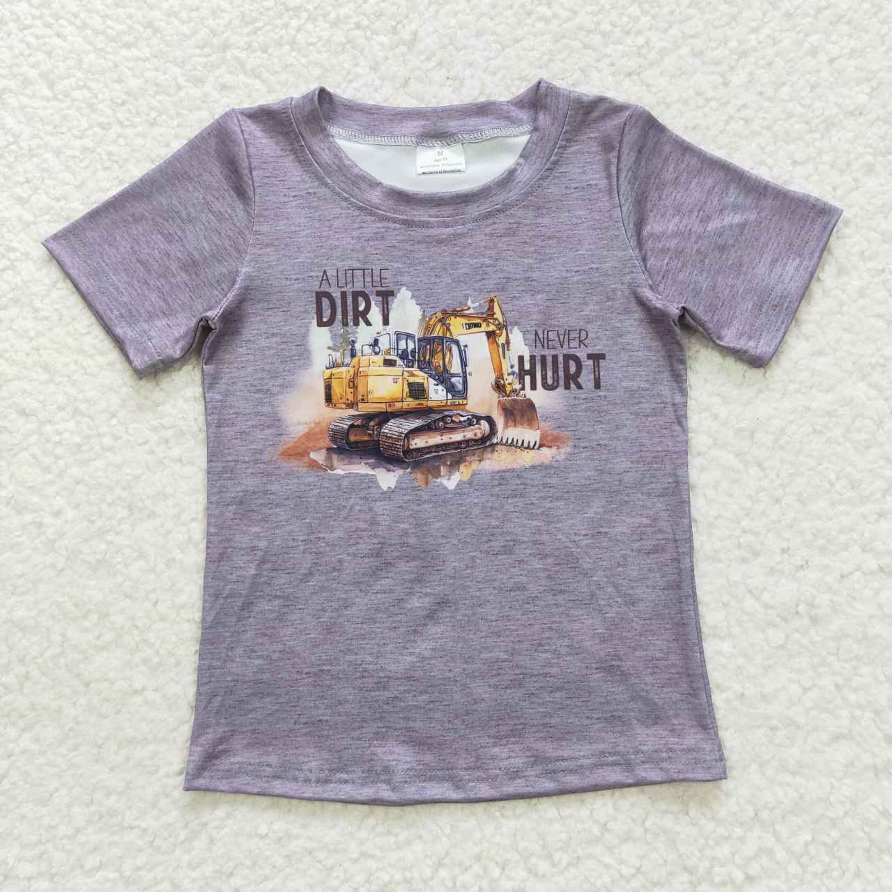 A little dirt never hurt short sleeve construction t-shirt top