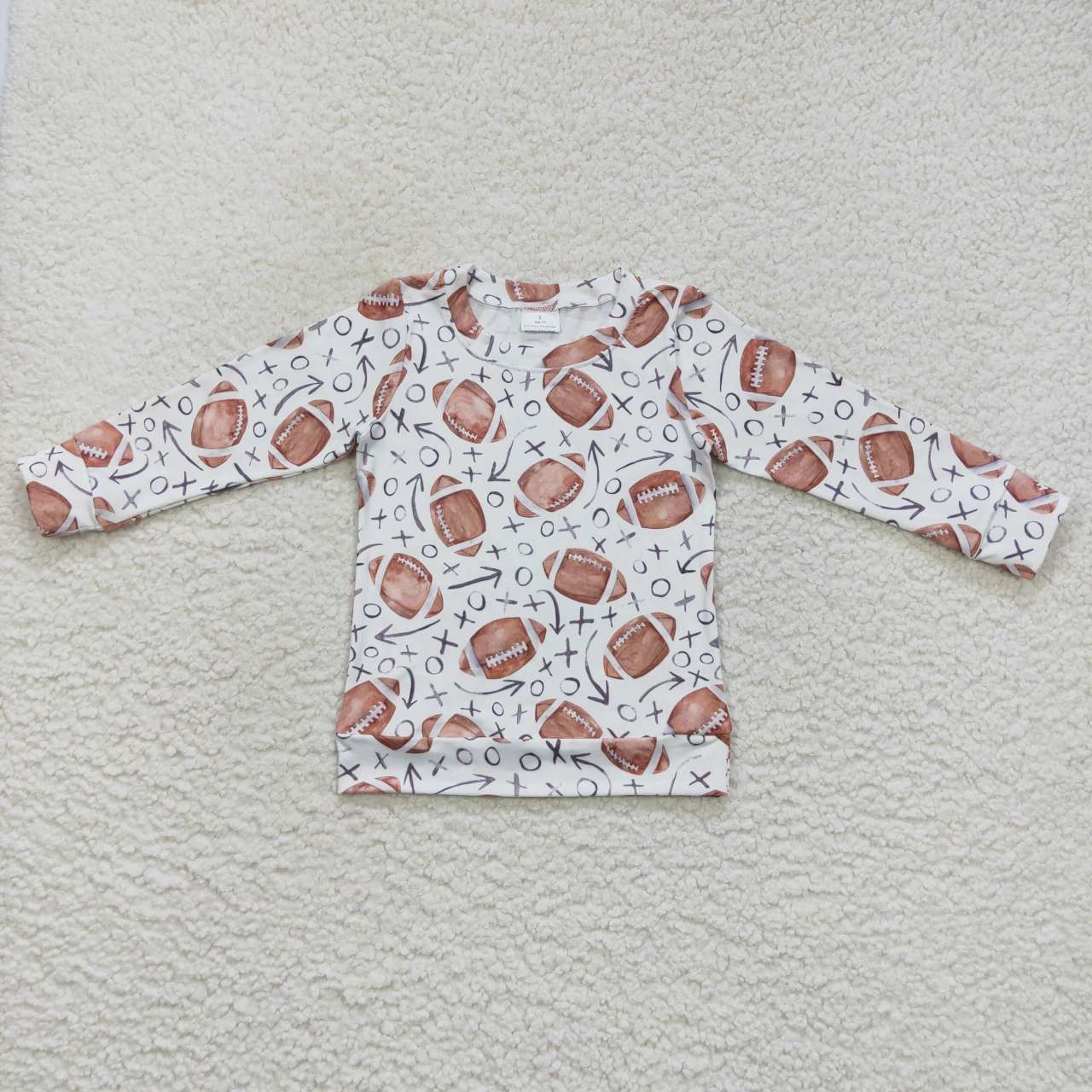 baby boy long sleeve football t-shirt top