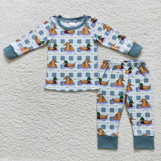 baby boy long sleeve mallard duck clothes set wholesale children clothing