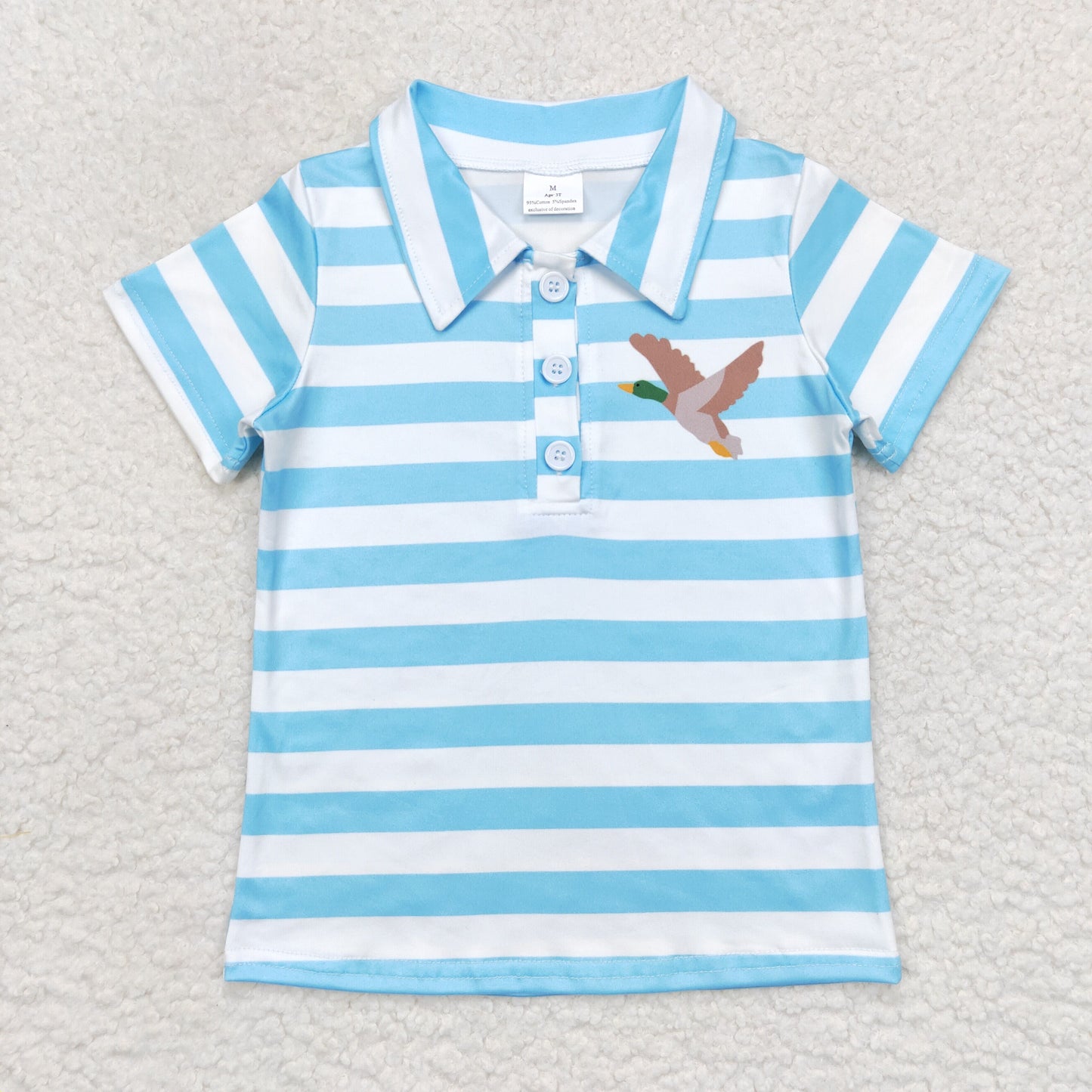 baby boy short sleeve mallard duck polo shirt top