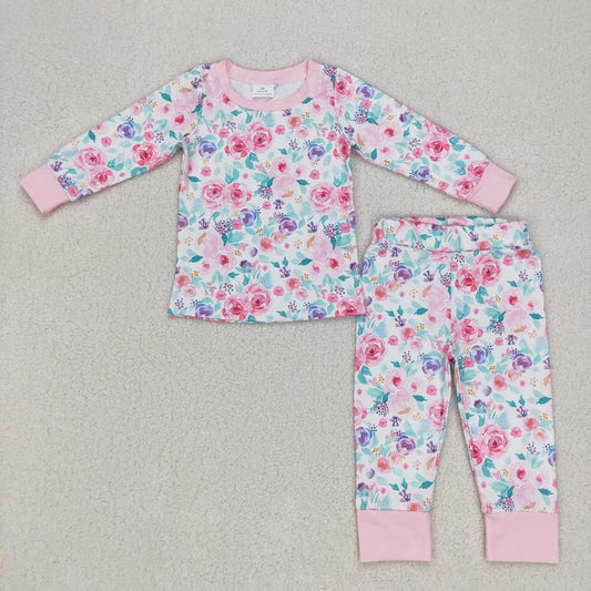 girls wholesale floral boutique clothing set