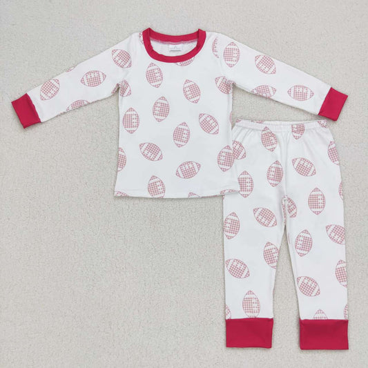 baby boy long sleeve football 2pcs pajama set