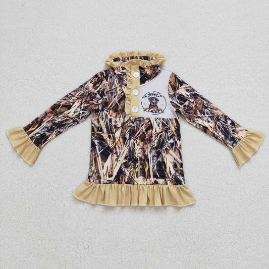 baby girls long sleeve dog hunting pullover