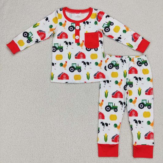 farm chicken tractor long sleeve outfit