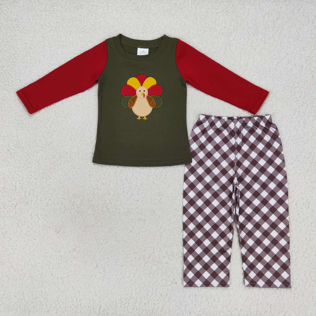 baby boy Thanksgiving turkey clothing set