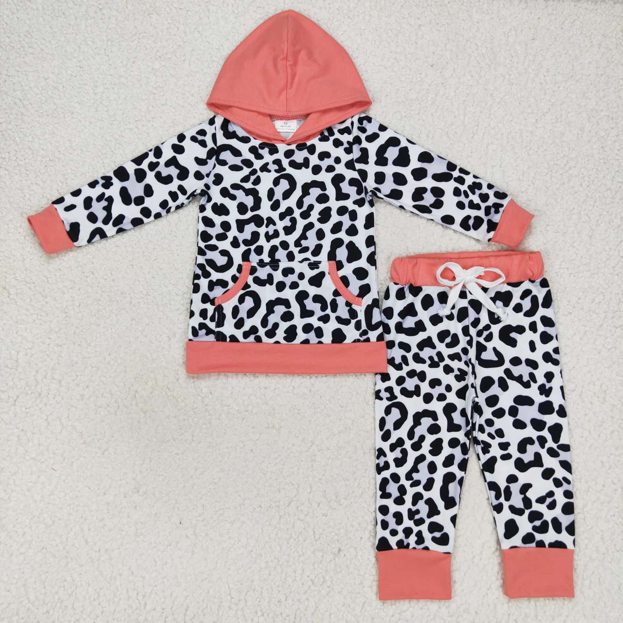 girls wholesale cheetah print boutique clothing set