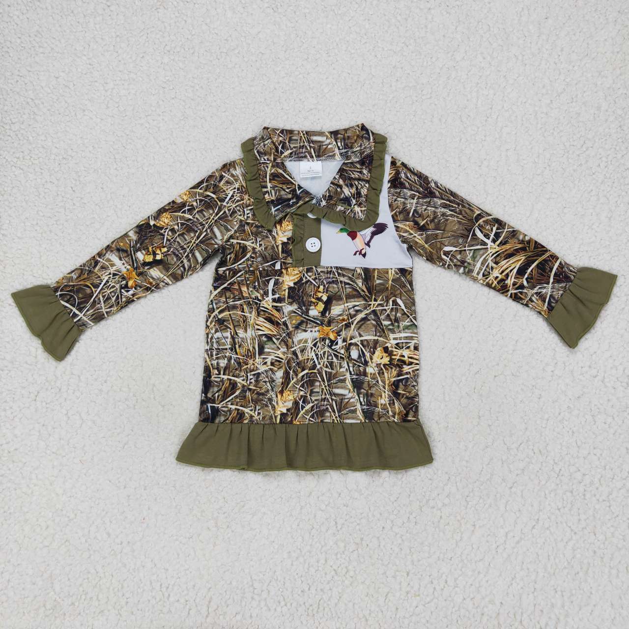 girls long sleeve mallard hunting pullover