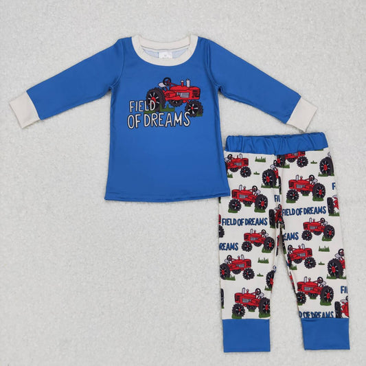 baby boy field of dreams long sleeve outfit