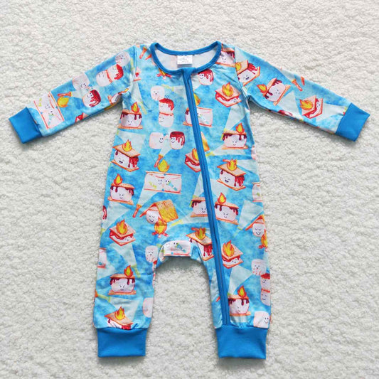 boy Christmas long sleeve romper