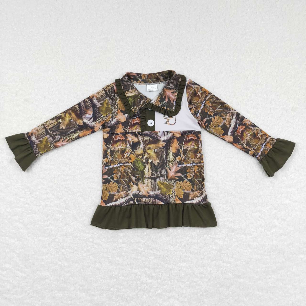 girls long sleeve reindeer hunting pullover