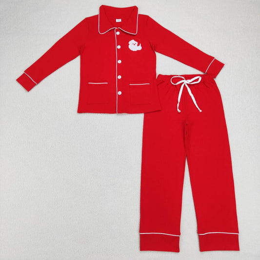 Adult women Christmas Santa Claus button down pajama set