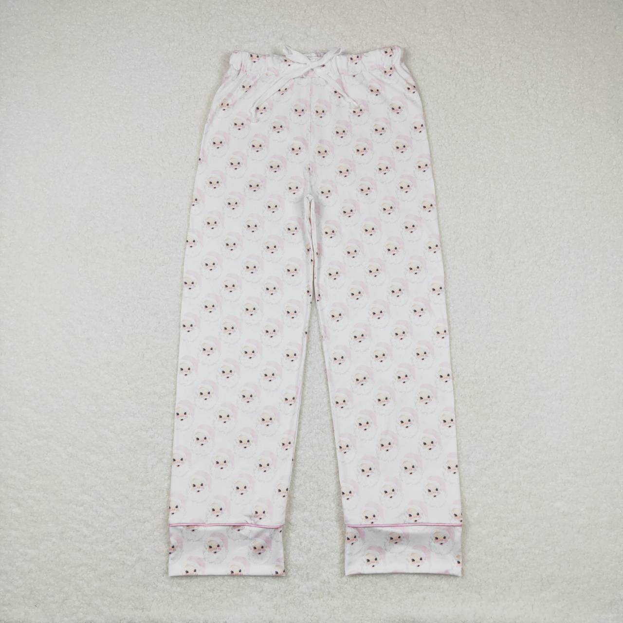 Adult women Christmas pink Santa Claus long pants