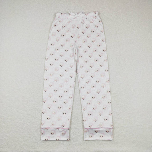 Adult women Christmas pink Santa Claus long pants