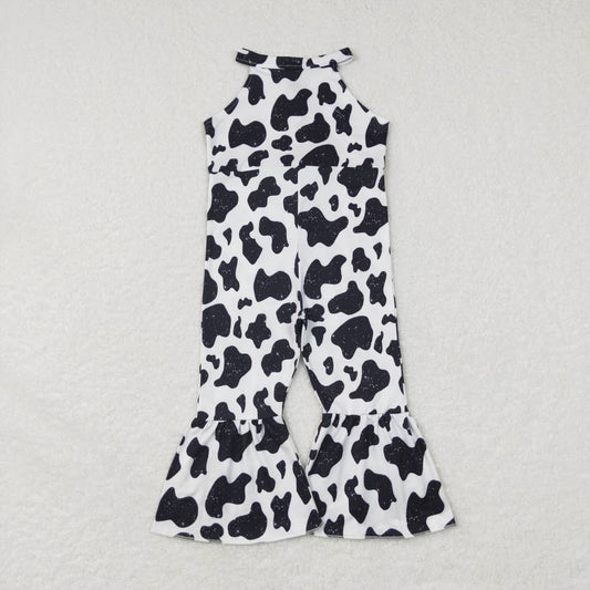 baby girls black cow jumpsuit overall romper