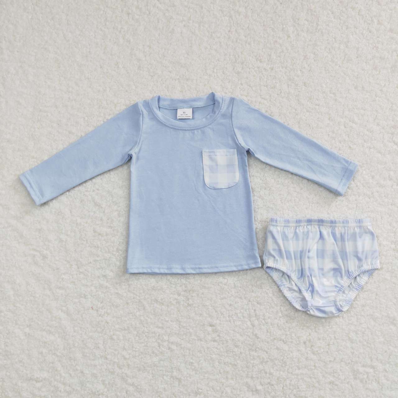 baby boy Easter checkered bummies set