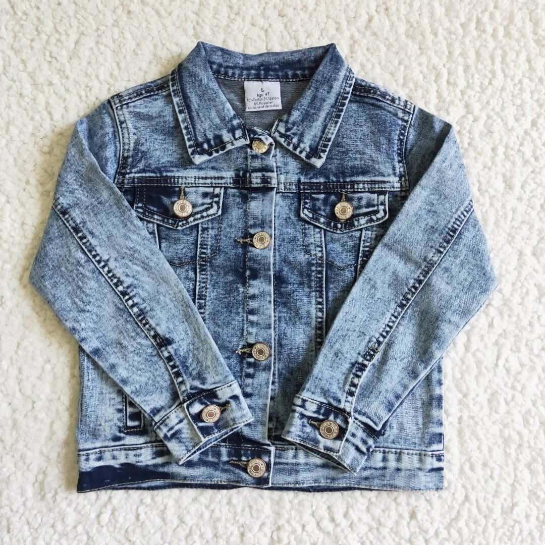 Baby girls long sleeve denim coat