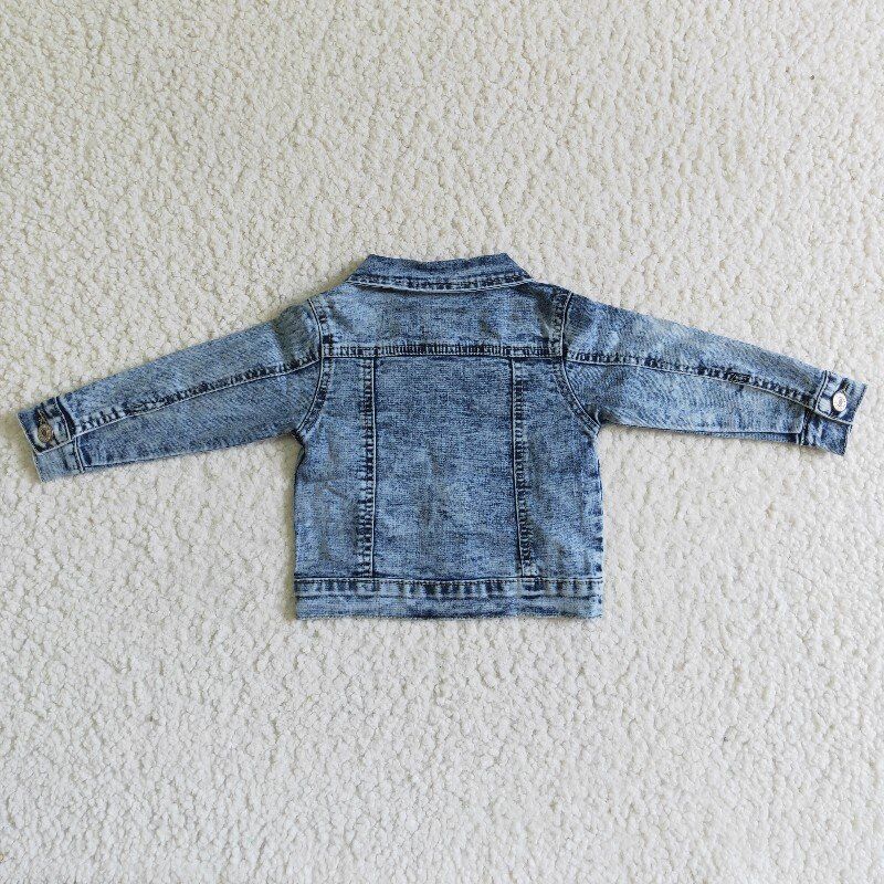 Baby girls long sleeve denim coat