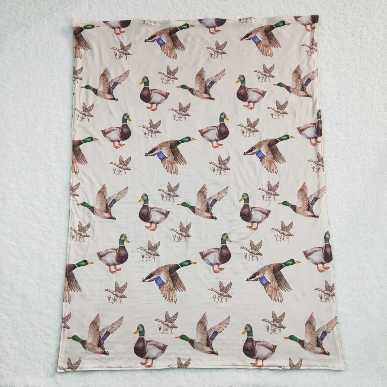 baby girls mallard duck fleece blankets