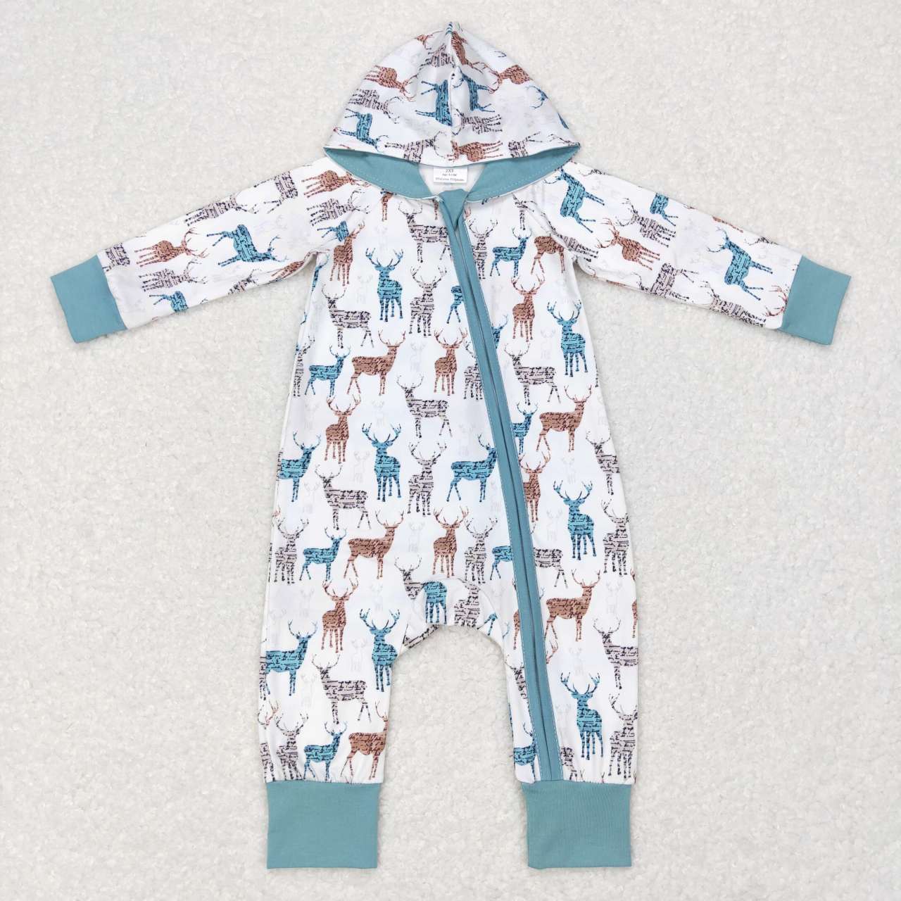 toddle girls reindeer hunting hoodie romper