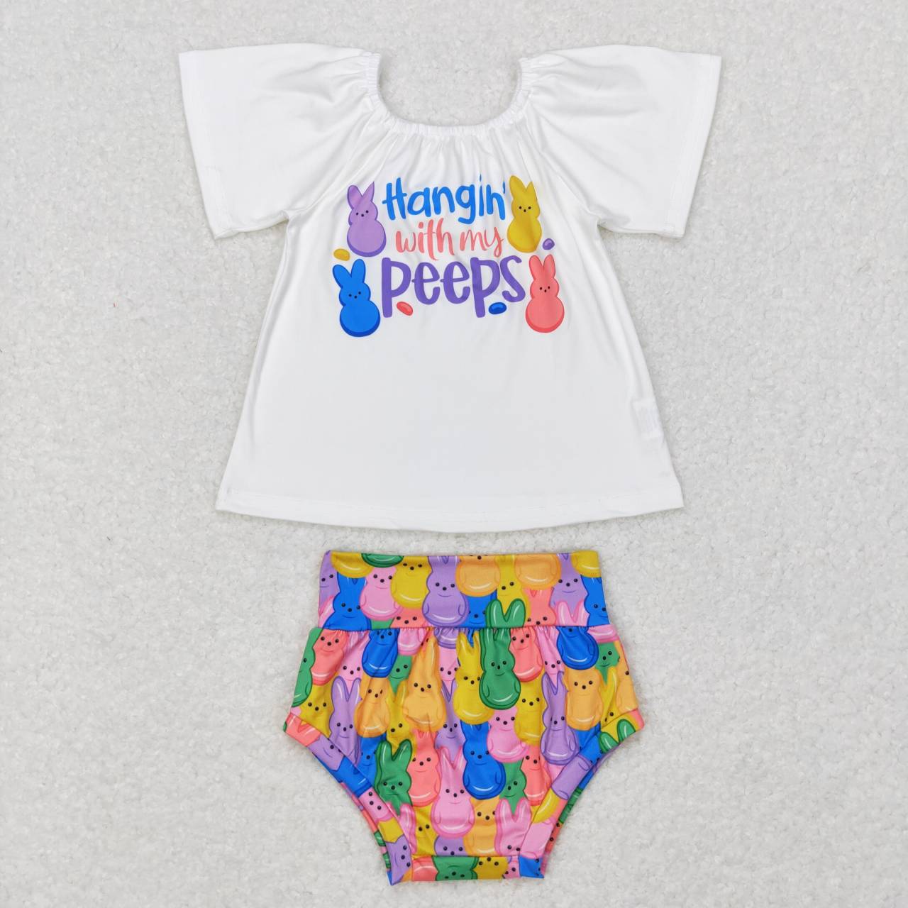 Toddle girls Easter peeps bummie set