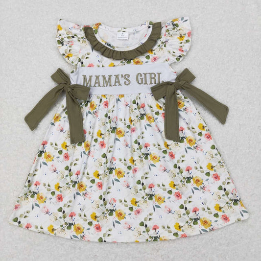 Mamas girl mothers day embroidery floral dress