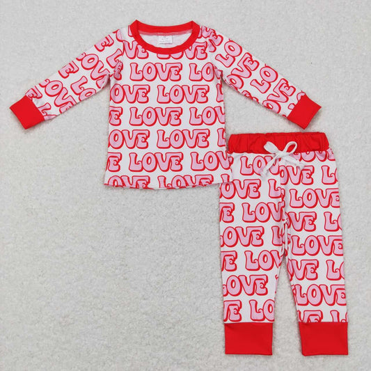 Boy Valentines day love letter pajama set